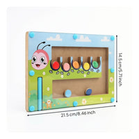 Educational Caterpillar Maze Tabletop Maze Board Fine-Motor Color Matching Board Hand-Eye Coordination for Preschoolers