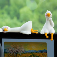 2 Pieces Cute Duck Car Ornaments Adorable Duck Dashboard Decorations Cartoon Car Dashboard Ornaments Kawaii for Drivers, Commuters