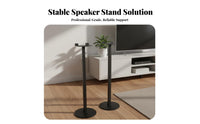2 Pieces Auxiliary Speaker Floor Stand Stable Round Base Surround Sound Speaker Quick Assembly Home Theater Equipment for Living Room