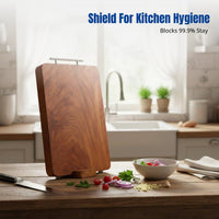 Rectangular Rosewood Cutting Board, Microbe Resistant, Sturdy Wood, Kitchen Use