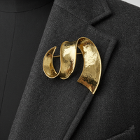 Irregular Geometric Brooch for Suits and Sweaters, French Retro Style