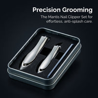 Nail Set for Men with Storage Case, Grooming Kit for Home Use Personal Care, Manicure with Cuticle Scissors