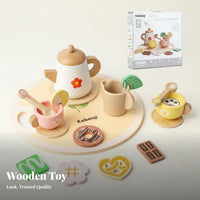 Role-Playing Fun Afternoon Tea Playset Encourages Creativity Afternoon Tea Toy Develops Fine Movement Skills Play Food Set Realistic Design for Children, Preschoolers, Toddlers
