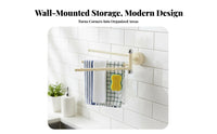 Suction Holder Rag Holder Easy-Mount Installation 3-Bar Rotating Drying Rack Rotate Towel Rack Space-Saving Household Storage