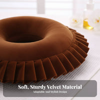 Beauty Bed Headrest Removable and Washable Cover Spa Bed Face Cushion Easy to Clean Round Face Cradle Pillow for Adults, Office Workers, Home, Travel