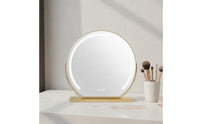 Desktop Vanity Mirror with LED Lights, Large Makeup Mirror, Press Control, Nordic
