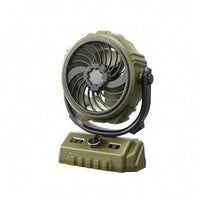 Rugged Camping Fan with Power Bank Rechargeable Portable Fan with Light Compact Battery Operated for Tents