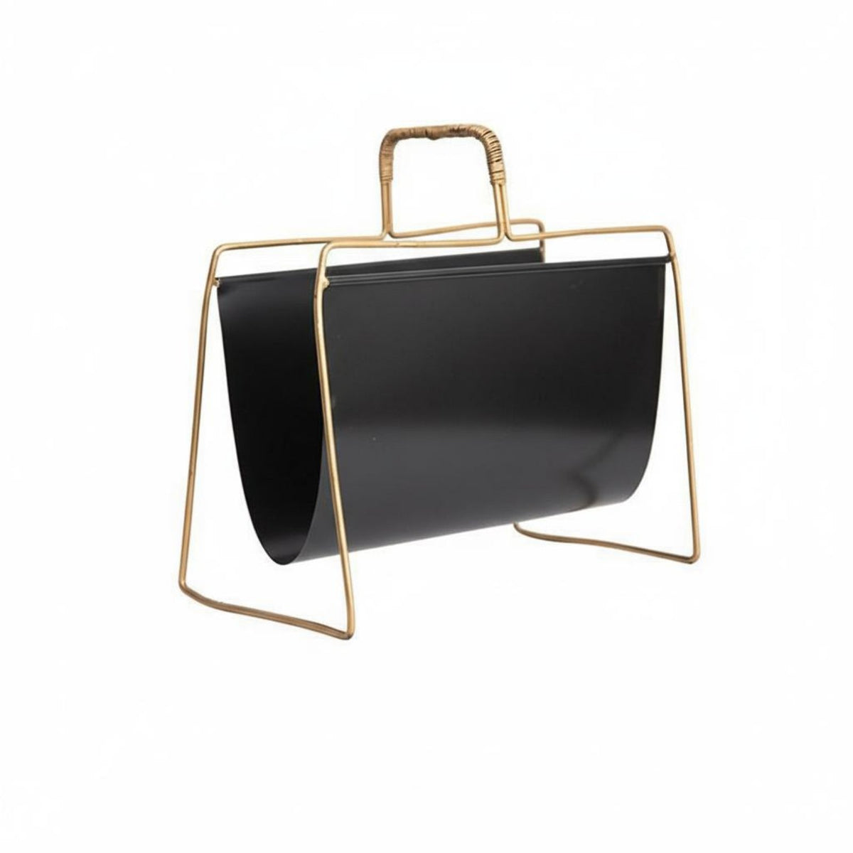 Magazine Rack Retro Style Metal Newspaper Stand Wrought Iron Frame Portable Book Holder for Living Room, Office, Bedroom
