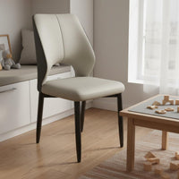 Upholstered Dining Chair Nordic Style Metal Leg Side Chair Minimalist Design for Restaurant