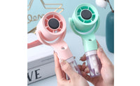 Fan with Water Spray Easy to Carry Handheld Fan with Water Reservoir Operated Portable Misting Humidifier for Commuters, Desk