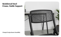 Foldable Vented Back Folding Chair With Backrest Indoor Seating Compact Desk Stool Ergonomic Design for Office Workers, Homeowners, Dorm Room, Small Areas, Garage, Outdoor Activities