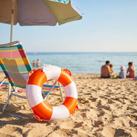 Thickened Child Swim Float with Rope Water Toy Retro Design for Outdoor