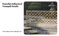 Natural Material Japanese Garden Fence Weather Resistant Bamboo Fence Handmade Bamboo Screen Divider Sun Blocking for Homeowners, Gardeners, DIY Enthusiasts, Courtyard, Patio, Backyard, Balcony