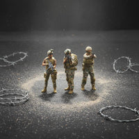3 Pieces 1:64 people Model Set High Detail Resin Miniature