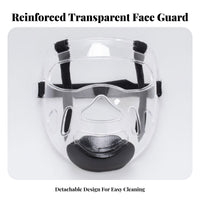 Thickened Material Taekwondo Face Mask Easy Installation Transparent Training Face Protector Anti-Strike Taekwondo Helmet Mask Breathable for Adults, Beginners