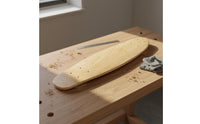 Natural Wood Finish aquaticShaped Skateboard Deck Pre-Drilled Holes 22-Inch Skateboard Deck
