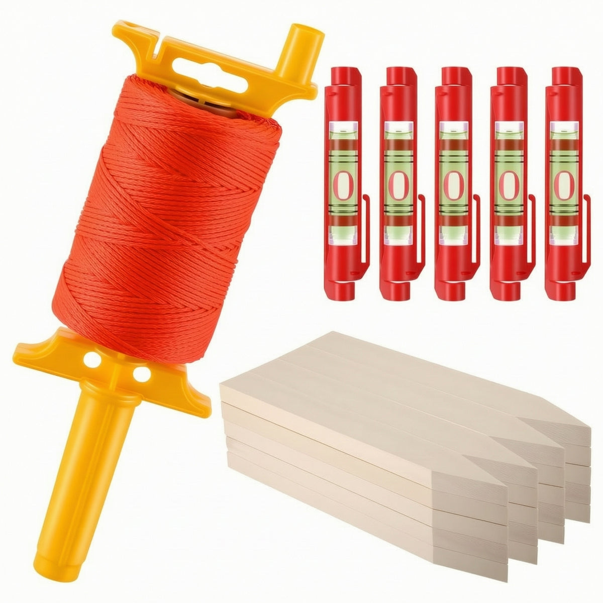 Bricklayer Line Kit High-Visibility Masonry Line Kit Knot-Resistant Tools for Masons, Builders, Bricklaying, Construction Sites, Gardens