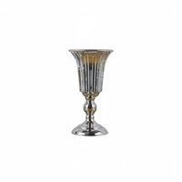 3 Pieces Luxury Design Gold Crystal Vase Ornamental Metal Flower Vase Shiny Finish for Wedding, Hotel, Banquet