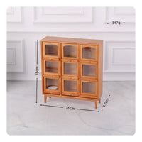 9-Grid Cabinet Rustic Minimalist Aesthetic Miniature Shelf Organizer