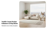 L-Shaped Chaise Sectional Modern Minimalist Design L-Shaped Chaise Sofa Nordic aesthetic Living Room Seating for Homeowners, partners, Lounge Area, Bedroom