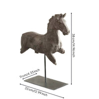 Horse Sculpture with Stand Textured Abstract Horse Statue for Desk, Minimalists