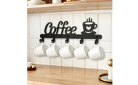 Decorative Coffee Mug Rack Metal Coffee Mug Holder Easy Installation Heavy-Duty for Kitchen