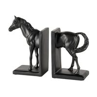 Horse Bookends Mirrored Book Holders Decorative for Bookshelf