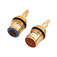 2 Pieces Replacement Brass Faucet Ceramic Good Sealing Faucet Ceramic Stem Solid Plumbing Part High-Quality for DIYers, Plumbers, Kitchen