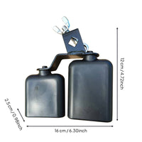 Black Finish Double Cowbell Long Service Life Cowbell Block Crisp Sound Plastic Jam Block Mounted Design for Children, Kindergarten, Early Learning