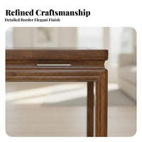 Solid Timber Wood Square Wooden End Table New Chinese design Square End Table Minimalist Design Indoor Furniture space-efficient Size for Apartment Dwellers, Interior Designers, Living Room, Bedroom, Small Spaces, Entryway