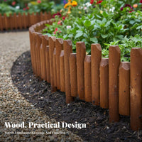 Decorative Landscape Border Anti Flexible Wood Garden Fence for Patio