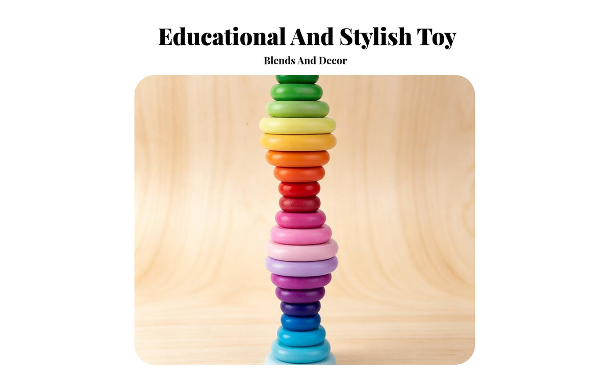 20 Pieces Stone-Shaped Stacking Discs Glossy Rainbow Stacking Discs Kids Plaything Rounded Smooth for Children