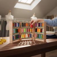 Thread Spool Rack Foldable Spool Rack with Pegs Three-Tier for Crafters