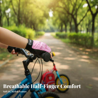 Non-Slip Grip Balance Bike Gloves Breathable Kids Cycling Gloves Shock-Absorbing for Girls, Toddlers, Biking, Outdoor Sports