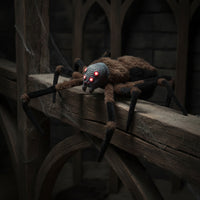 Giant Arachnid with Light-up Eyes Furry Arachnid with Bendable Legs Hairy Decoration for Spooky Houses