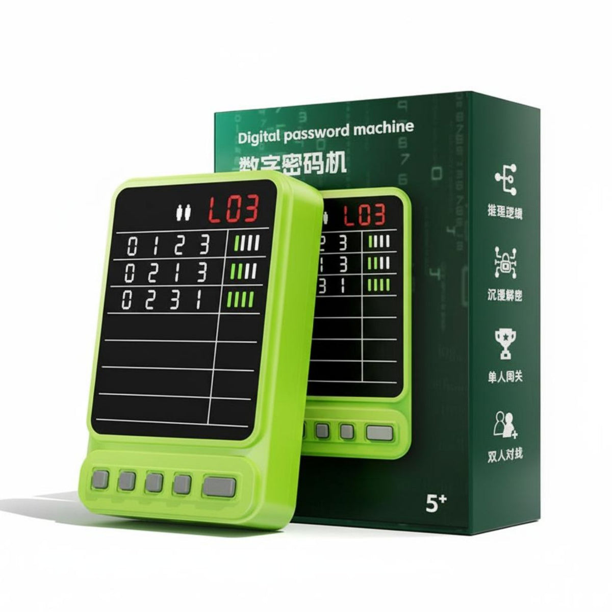 Code Breaker Puzzle Challenge Teaser Digital Memory Progressive Difficulty Electronic Expert Game for Kids, Beginners, Travel, Party