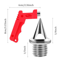 120 Pieces Screw in Shoe Spikes with Wrench Track Spikes High Traction Metal Running Cleats for Golfers, Golf Course