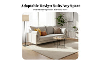 space-efficient Size Upholstered 2-Seater Space-Saving Rounded Two-Seater Couch Modern Design Sofa Minimalist and fashion for Apartment Dwellers, Young Adults, Small Business Owners, Bedroom, Bimmediatelyique, Reception Area, study corner