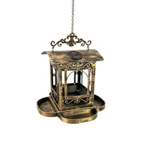 Hanging Bird Feeder Sloped Roof Solar Bird Feeder Accessible Trays for Garden