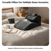 Pressure Relief Prone Sleeping Pillow Skin-Friendly Textile Face Down Bed Pillow Breathable Cover for Bedroom