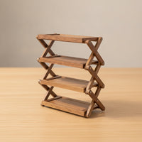 Dollhouse Shoe Rack Compact Miniature Rack Solid Color Furniture for Diorama Builders