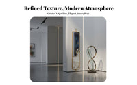 Light Luxury Design Freestanding Art Panel semi-transparent Glass Room separater Artistic Wave Pattern Home Furniture Stable Base for Homeowners, Business Owners, fromice Workers, Entryway, Open-Plan Space, Bedroom, Shared Apartment