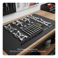 CNC Machined 1/10 Scale RC Upgrade Kit Long-Lasting 1/10 Scale RC Car Parts Anodized Finish Metal Chassis Upgrade Set Easy Installation for Racing