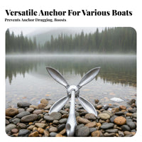 Folding Grapnel Anchor Foldable Design Foldable Boat Anchor Boating Equipment Space-Saving Lightweight for Kayakers, Kayaking