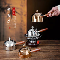户外便携酒精炉煮茶防风复古加热烧水保温304不锈钢提梁壶茶炉具