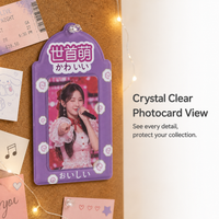 Cute Kpop Idol Photocard Holder Keychain for 3-inch Photos and ID Cards