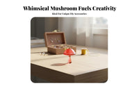 Resin Mushroom Pendants Glow in the Dark Resin Mushroom Charm DIY Accessory for Crafters, Keychain Making