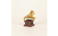 1:12 Scale Miniature Gramophone with Sound Amplifier Decorative Miniature Gramophone Nostalgic Phonograph Model Antique for Hobbyists