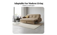 double-dutyPurpose Design 2-Person Sleeper Loveseat Space-Saving Pull-extendable Loveseat Bed Foldable Mechanism transformable Seating Minimalist Aesthetic for Small Apartment Dwellers, Renters, Students, Home Office