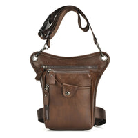 Rugged Crossbody Bag with Adjustable Strap Handsunrestricted Leather Bag with Adjustable Strap Compact Organized for Cycling